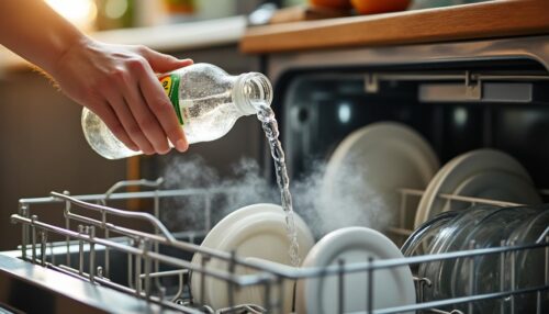 entdecken sie, was passiert, wenn sie heißen essig in die spülmaschine geben. das erstaunliche ergebnis sorgt für strahlend sauberes geschirr und ein frisches gerät!
